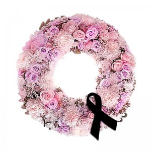 גלגל אבל פרחים בוורוד